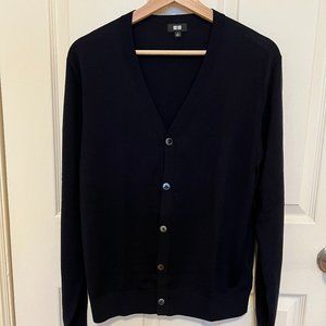 Uniqlo Navy Merino Cardigan (Small)